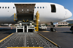 Plane being loaded