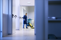 lone worker cleaning office