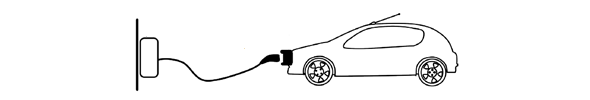 Charge point with attached cable