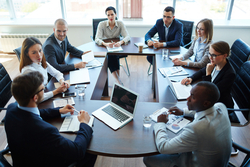 Around table business meeting