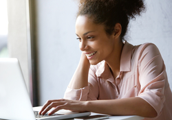 woman at laptop