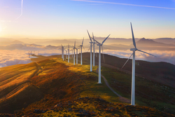 wind farm on hill